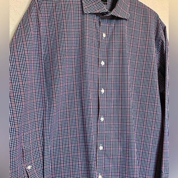 Esquire Men’s Performance Slim Fit Plaid Dress Shirt - Picture 11 of 12